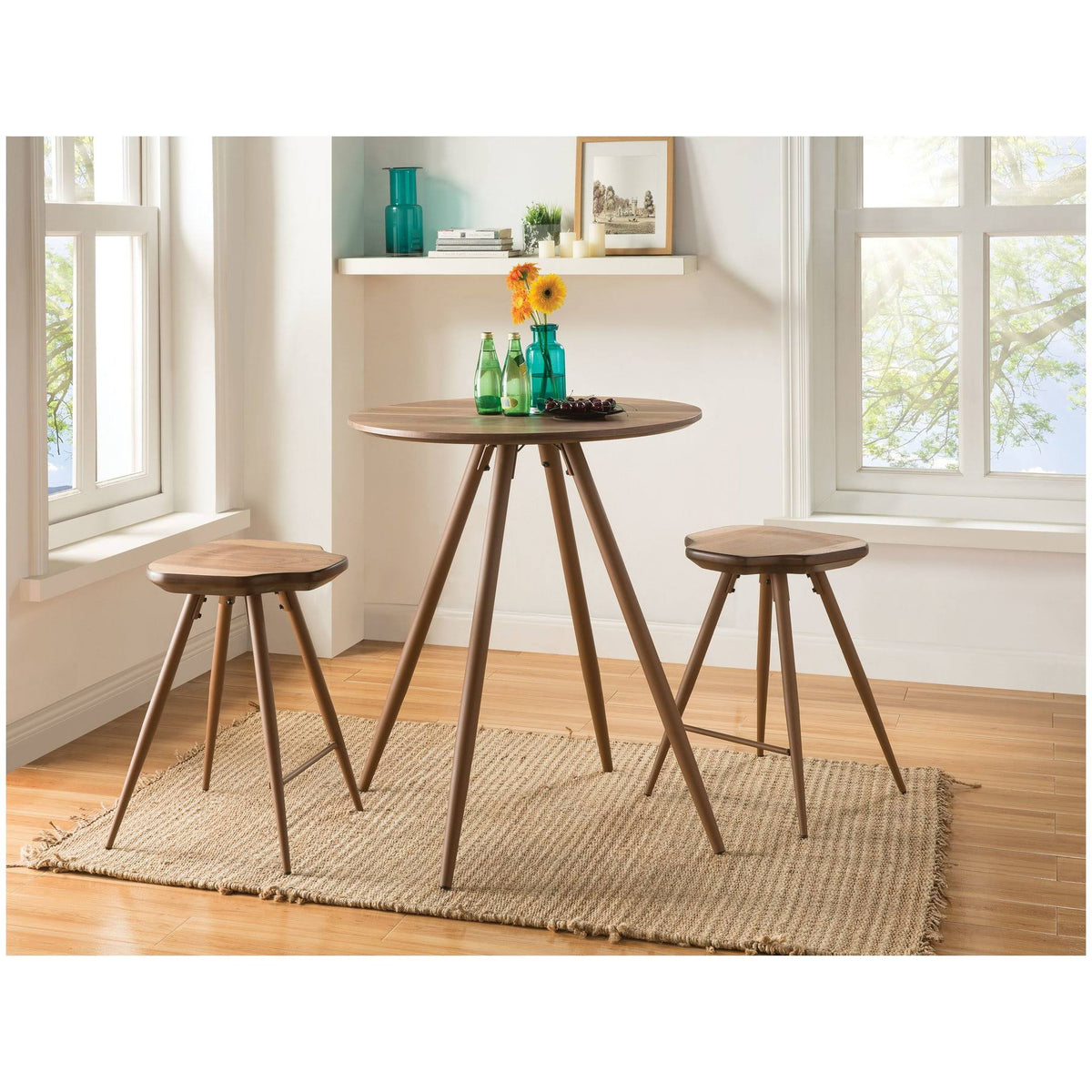 Oak 3 Piece Counter Height Set W661346