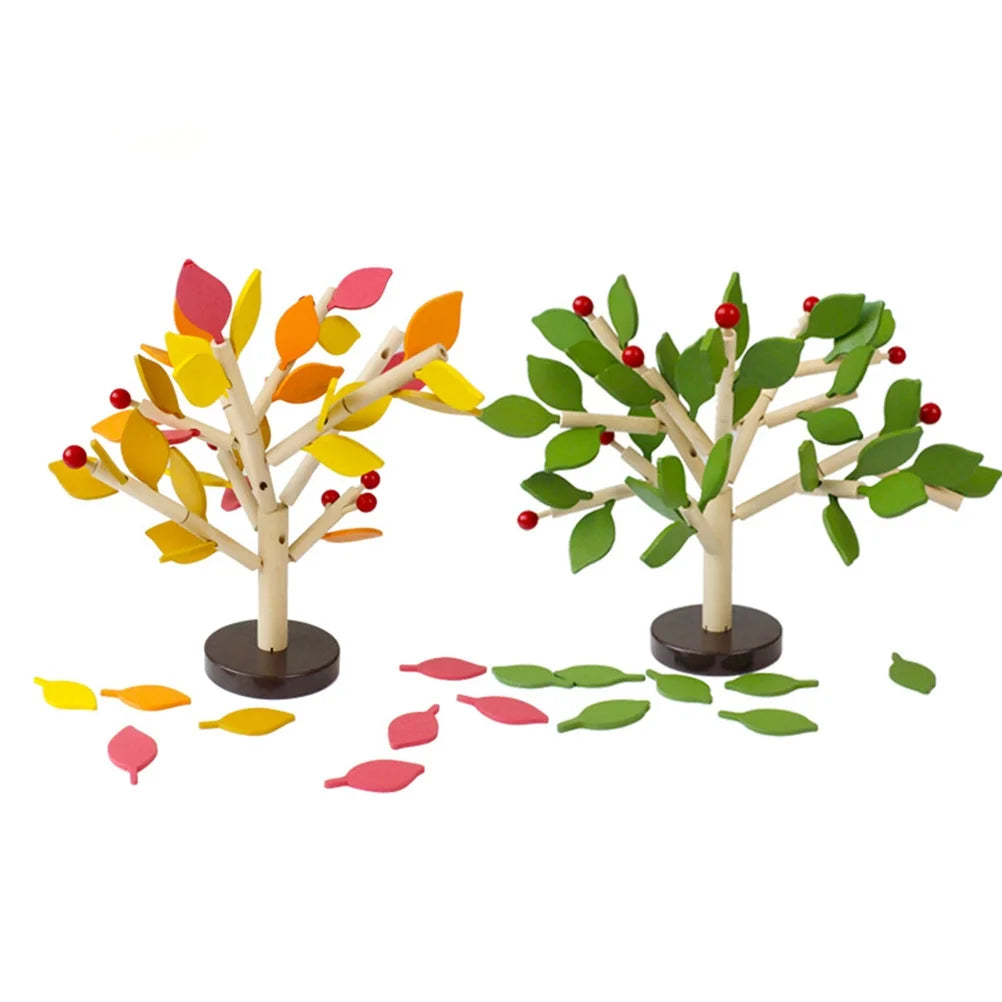 Creative Wooden Tree Blocks Building Toy (Yellow) K928470
