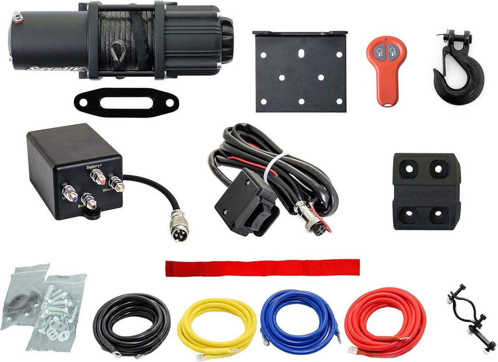 3500 lb Black Ops Winch with Heavy Duty Winch Mounting Plate L41753