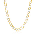 18K Gold Over Silver Diamond-Cut Cuban Chain Necklace 20"-26" Q5528