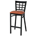 Natural Frame Lattice Back Bar Stool P8639