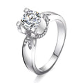 18K White Gold Moissanite Ring S925 Sterling Silver I67669
