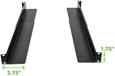 Adjustable Rack Mount Server Shelf Rails 1U Full Depth 2-Pack A798831