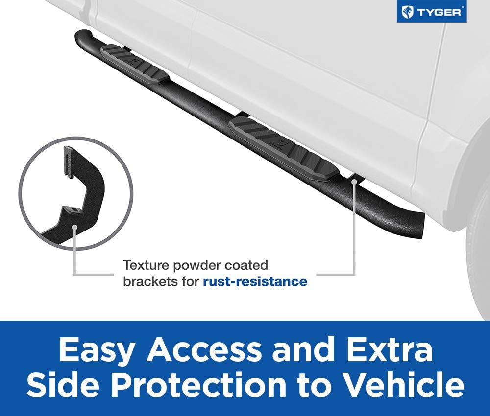 Textured Black 3.5" Side Step Nerf Bars Y440