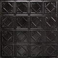 24 in. x 24 in. Textured Black Satin Tin Wall Tile Backsplash Kit (5 Pack) F47443