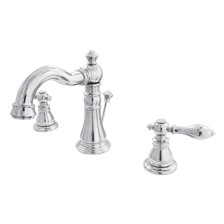 Chrome 2-Handle Widespread Bathroom Sink Faucet with Drain E6741