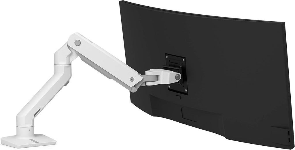 White Single Ultrawide Monitor Arm, VESA Desk Mount O607