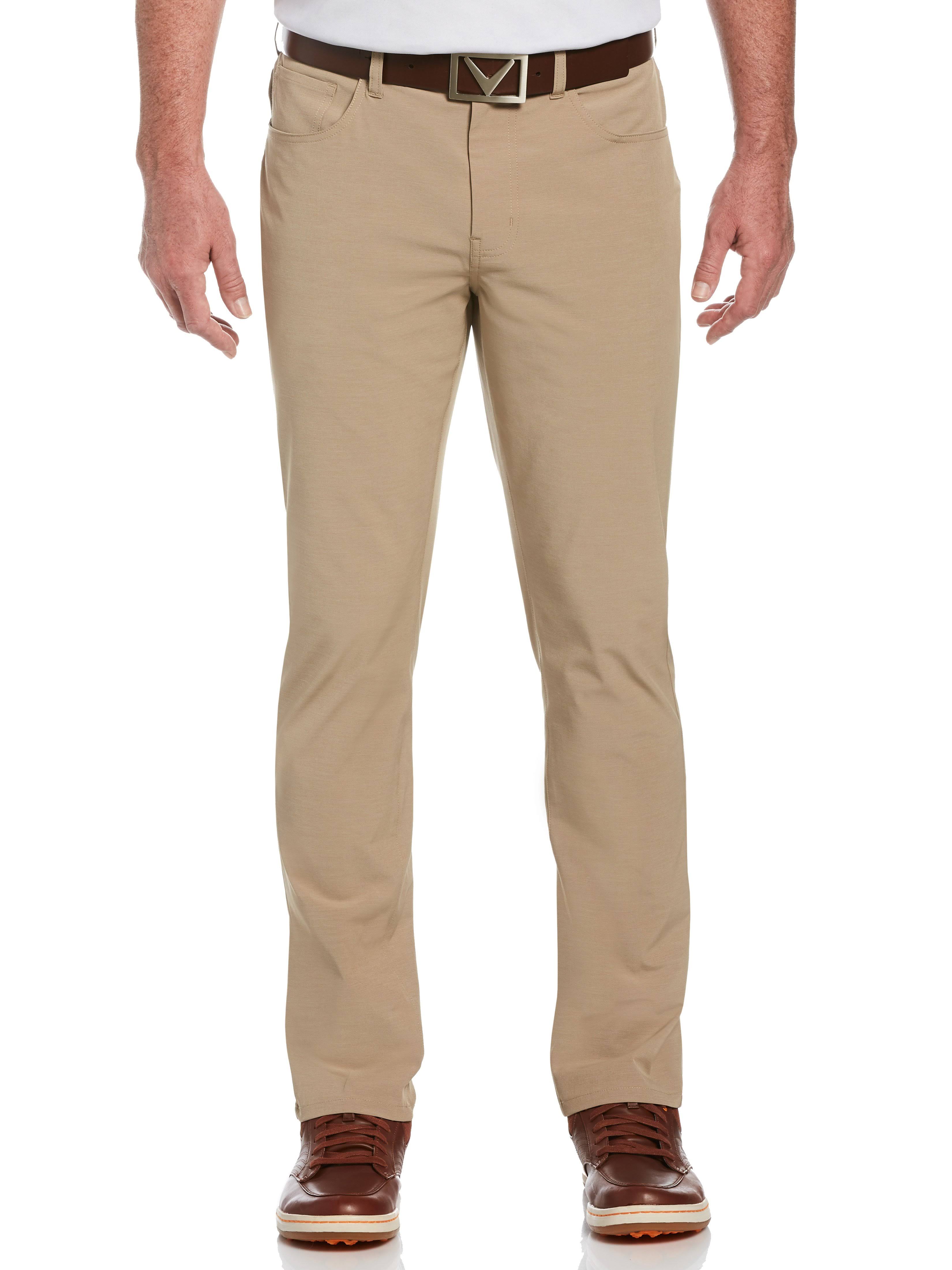 Khaki Heather Beige Cotton Polyester Elastane 5-Pocket Pant L34679