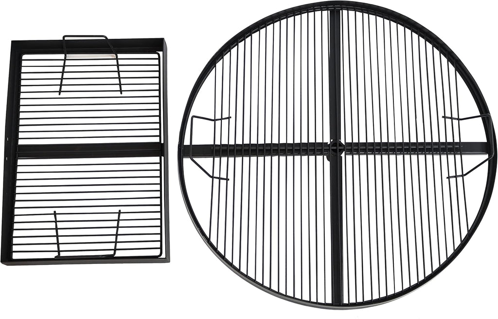 Dual Campfire Steel Cooking Grill Grate Swivel System with Stand G878