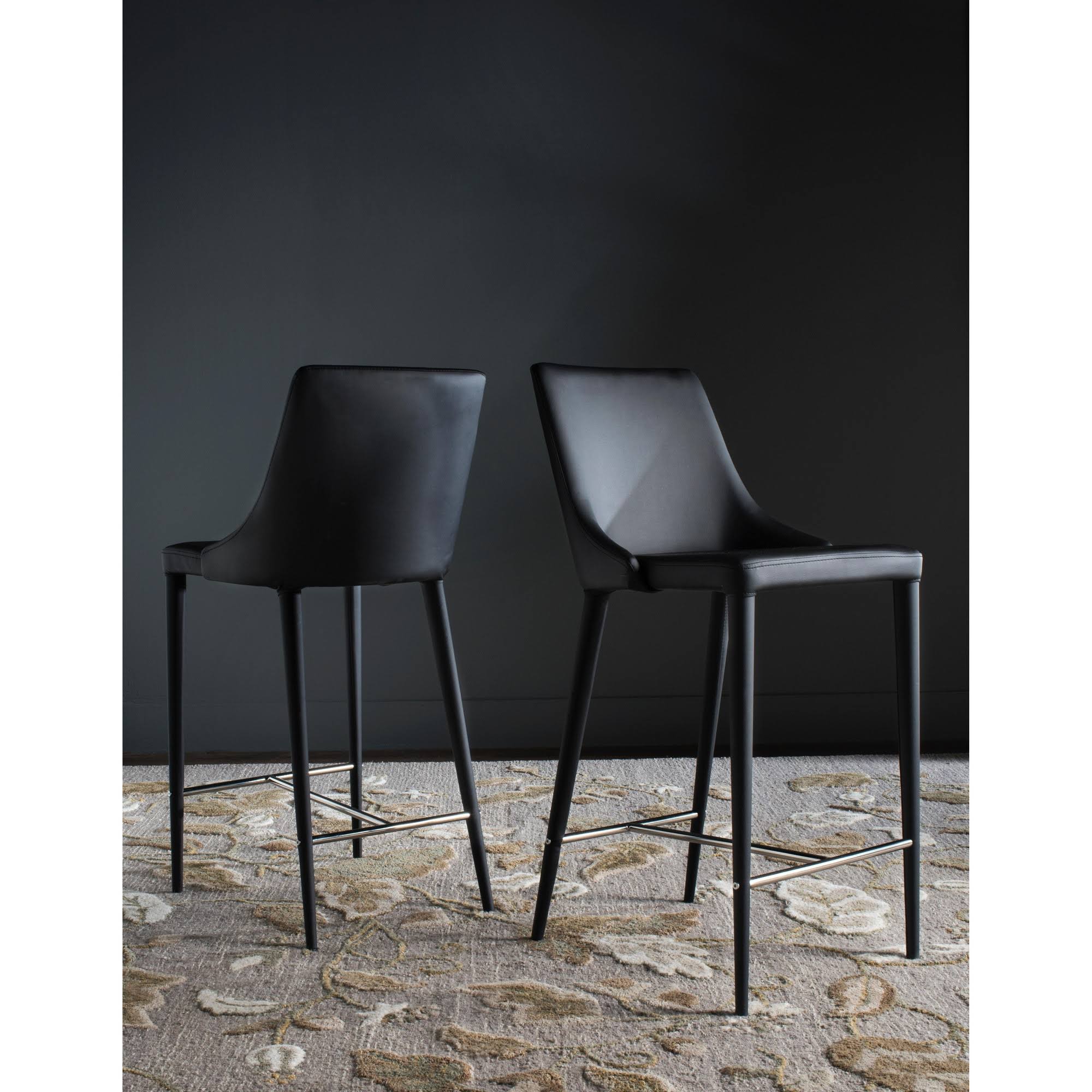 Black Counter Stool Set of 2 K409