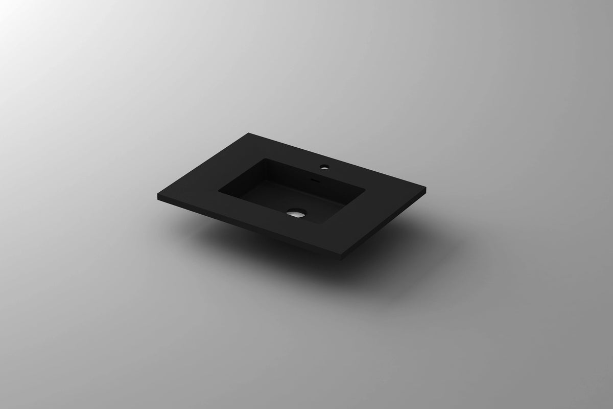 Matte Black Solid Surface Countertop G2615