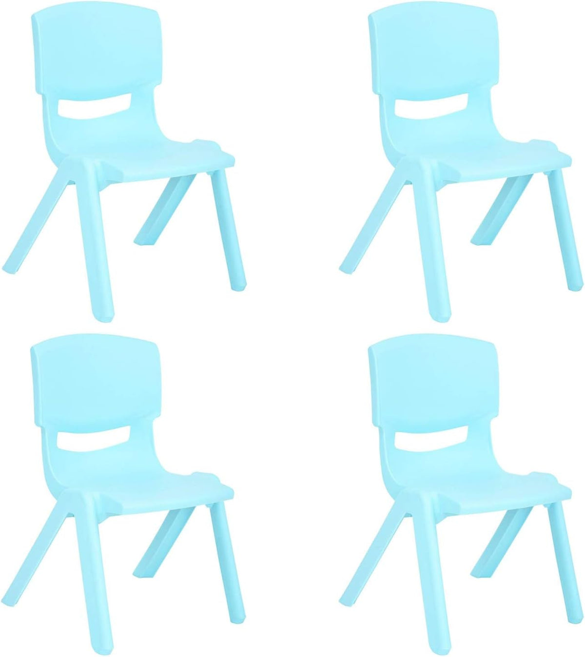 Lime Green 4 Pack Stackable Plastic Kids Learning Chairs G378