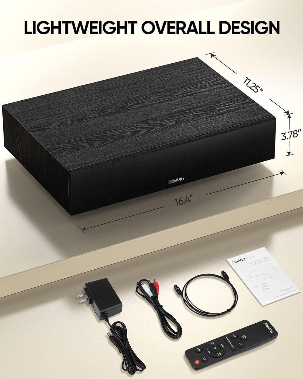 2.1 CH Sound Bar with Built-In Subwoofer and Bluetooth U985236