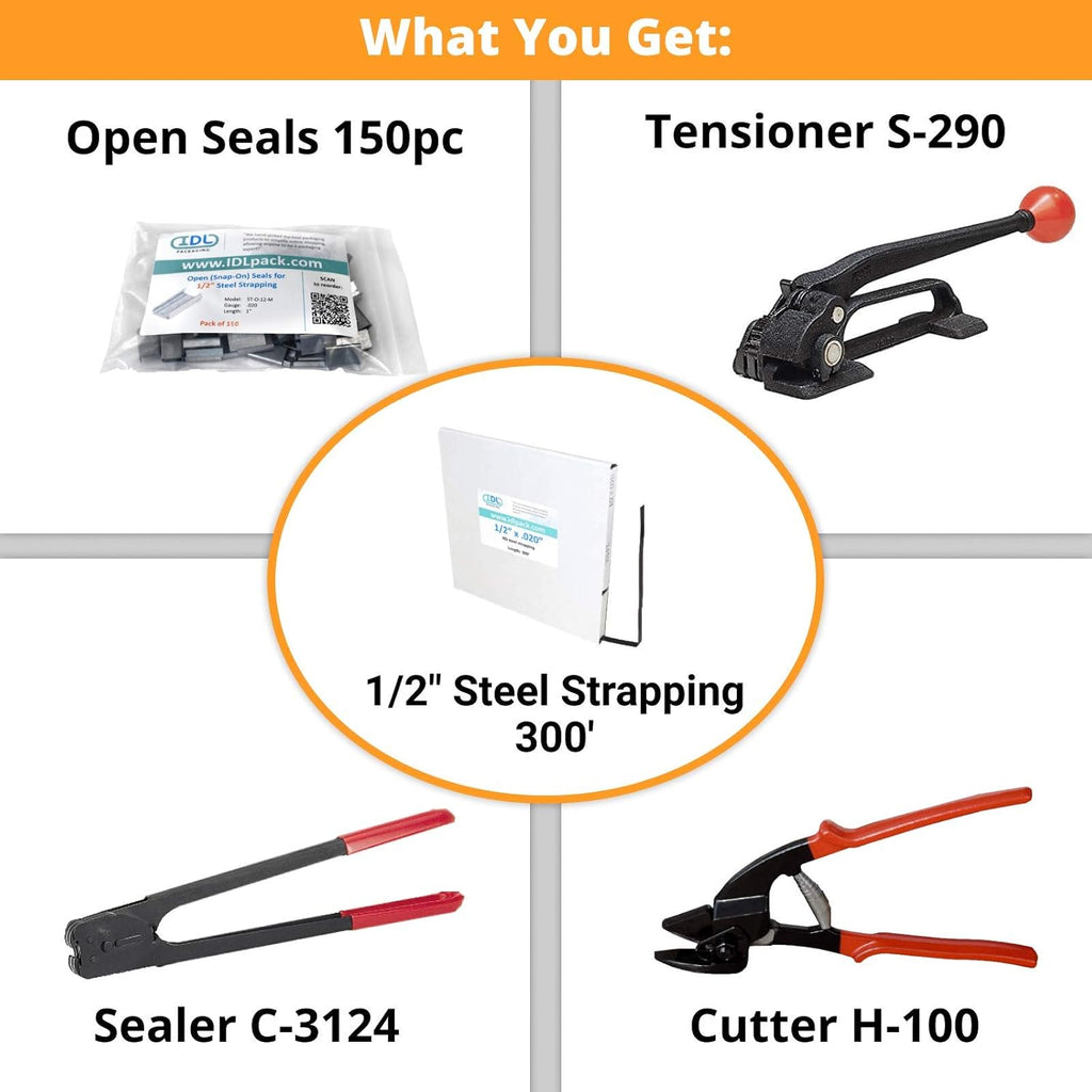 Steel Strapping Kit with Consumables for 150 Strapping Cycles M2888
