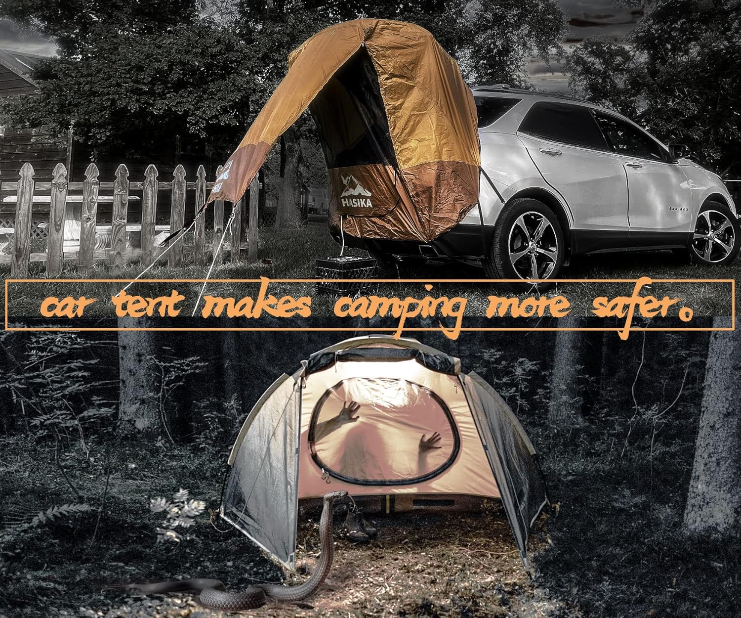 Yellow Waterproof 3000MM Tailgate Awning Tent Pack of 2 M951454