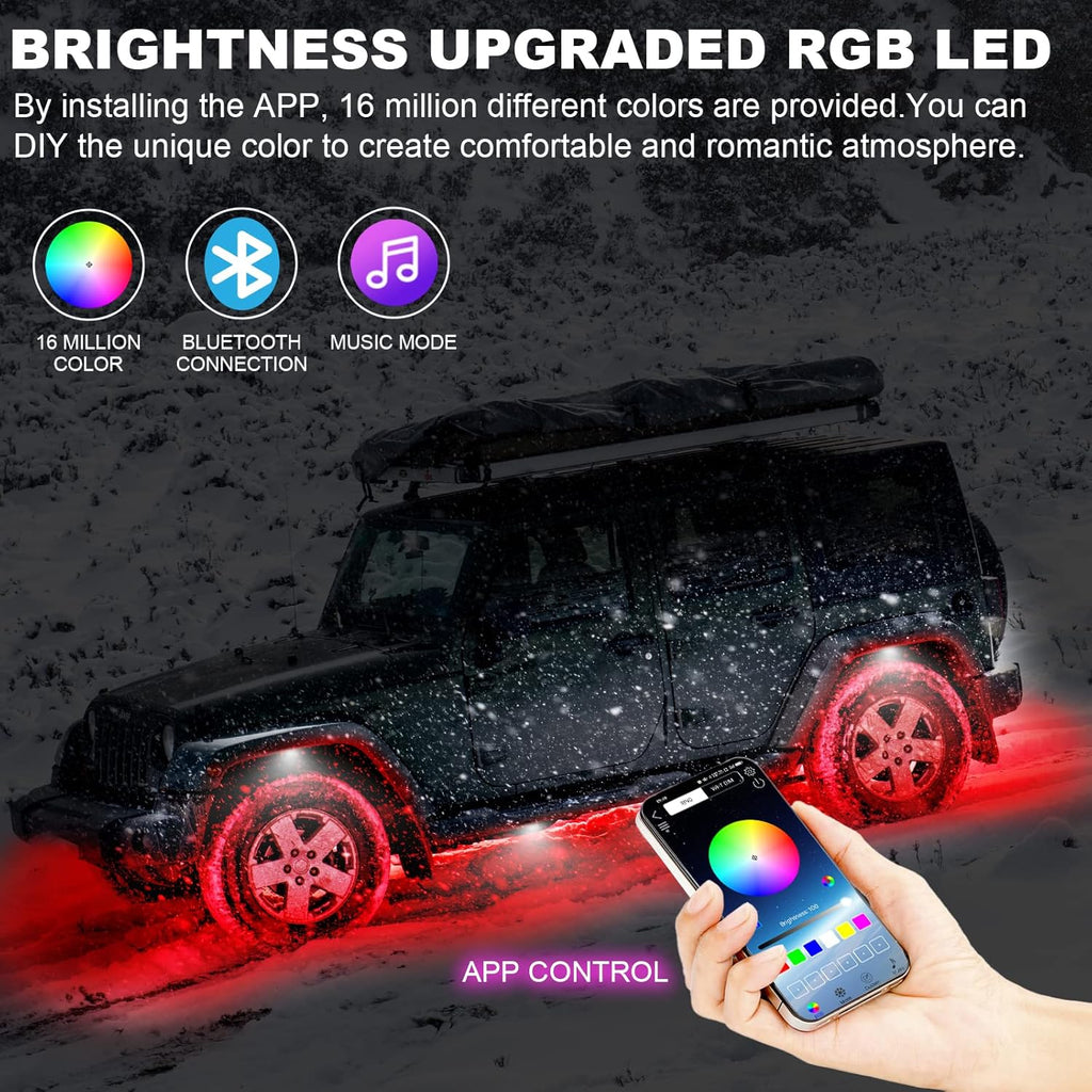 RGB LED Rock Lights 8 Pods Pack of 2 R81787