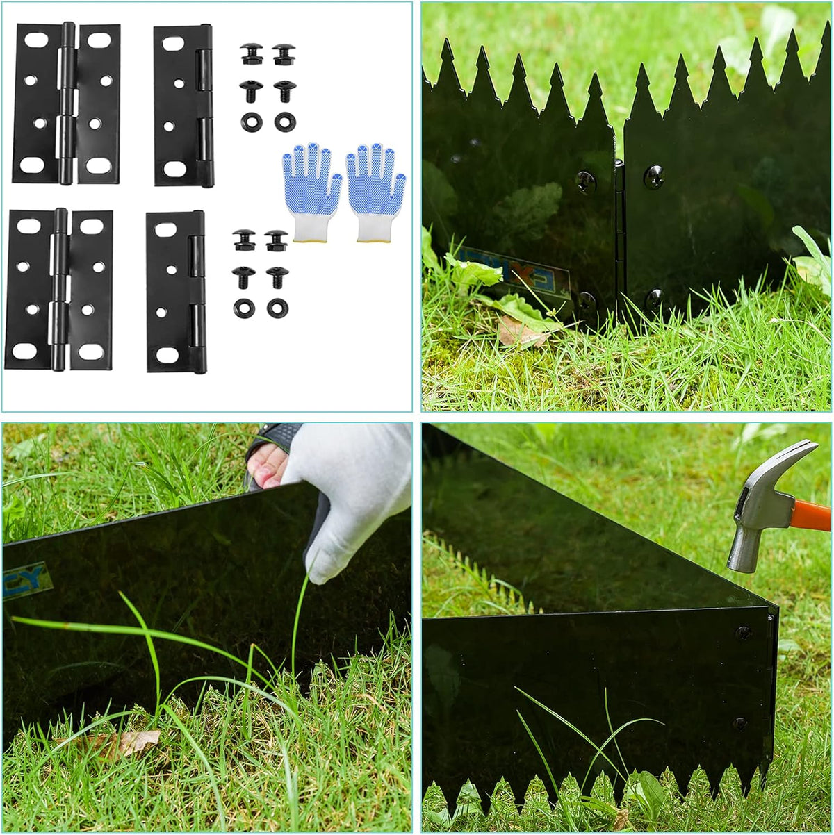 Steel Landscape Edging 4 Pack 40 inch Length 6.4 inch Depth Metal Edging W121