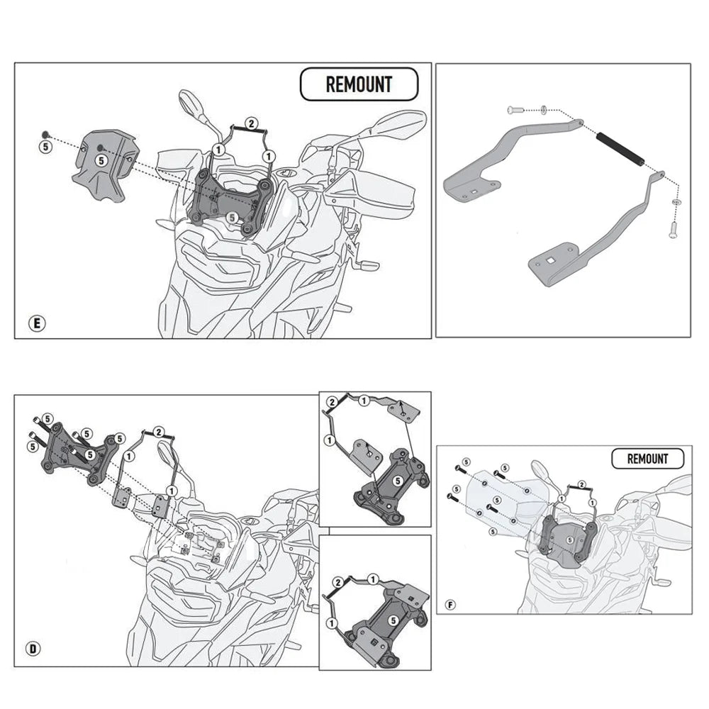 Motorcycle Navigation Bracket Mobile Phone Holder Charging Bracket W722375