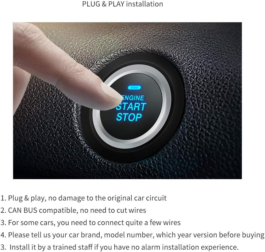 PKE Remote Starter with Passive Keyless Entry Push Start Button for Toyota Fortuner 16-20 Innova 16-19 L866879