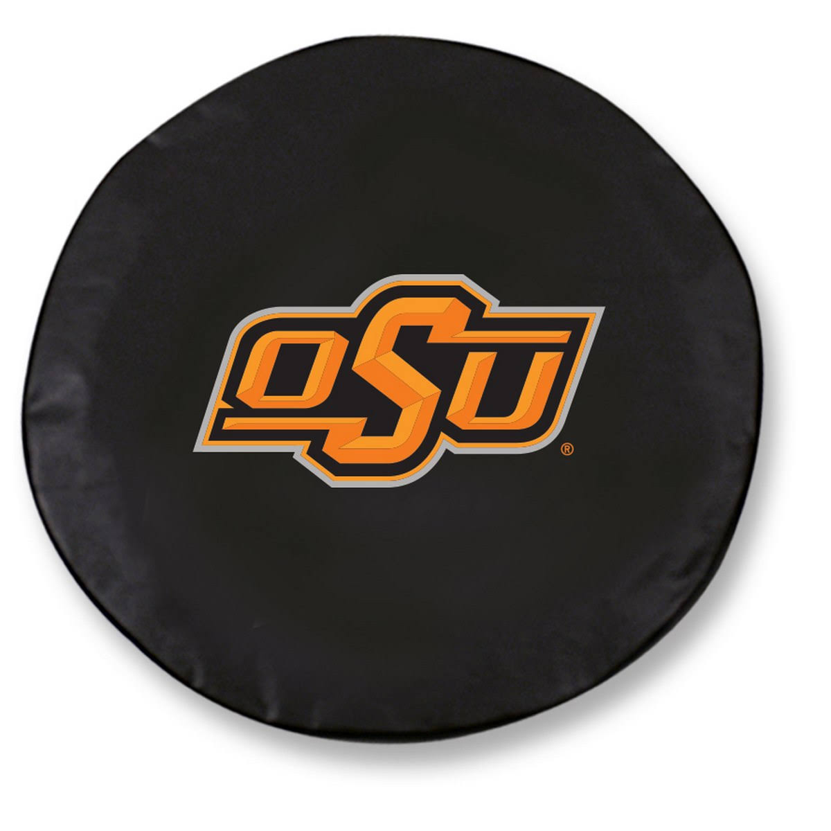 Black Vinyl Fitted Car Tire Cover Q513374