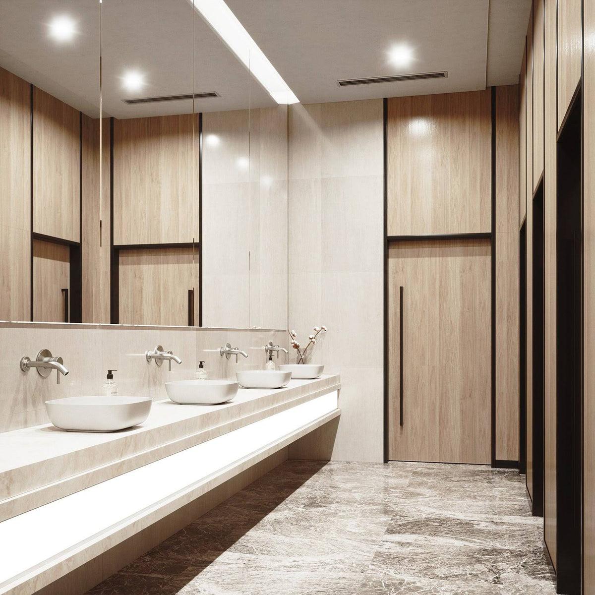 Matte Stone Vessel Bathroom Sink (White) E226