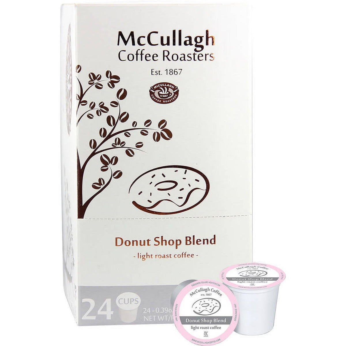 Donut Shop Blend Light Roast Single Serve Coffee Cups, 24 count, Pack of 4 M65296