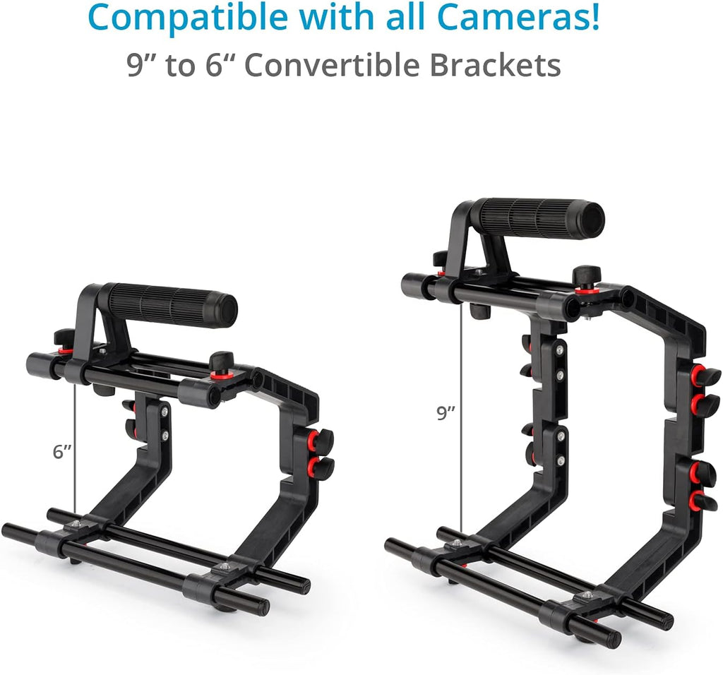 DSLR Camera Cage Shoulder Mount Rig Kit with Follow Focus & Matte Box K707841