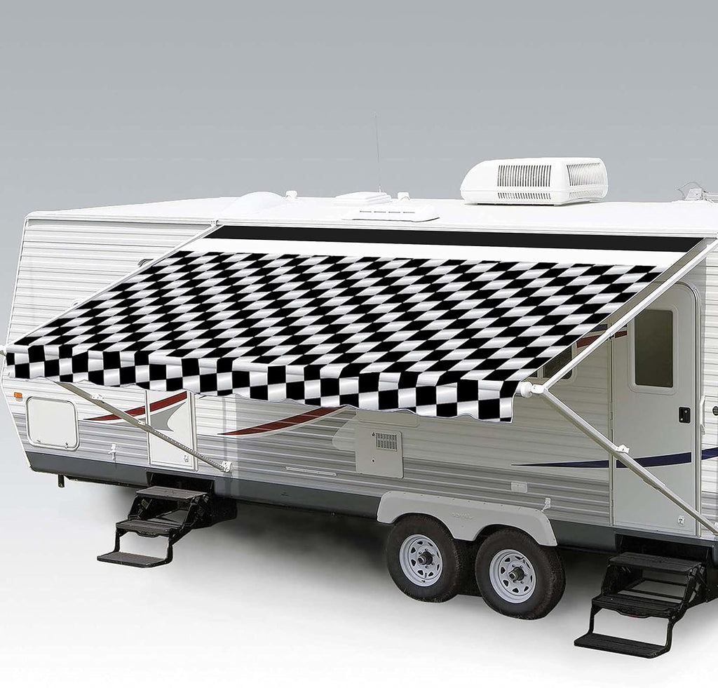 15' Heavy Duty Weatherproof Vinyl RV Awning Fabric Replacement J7619