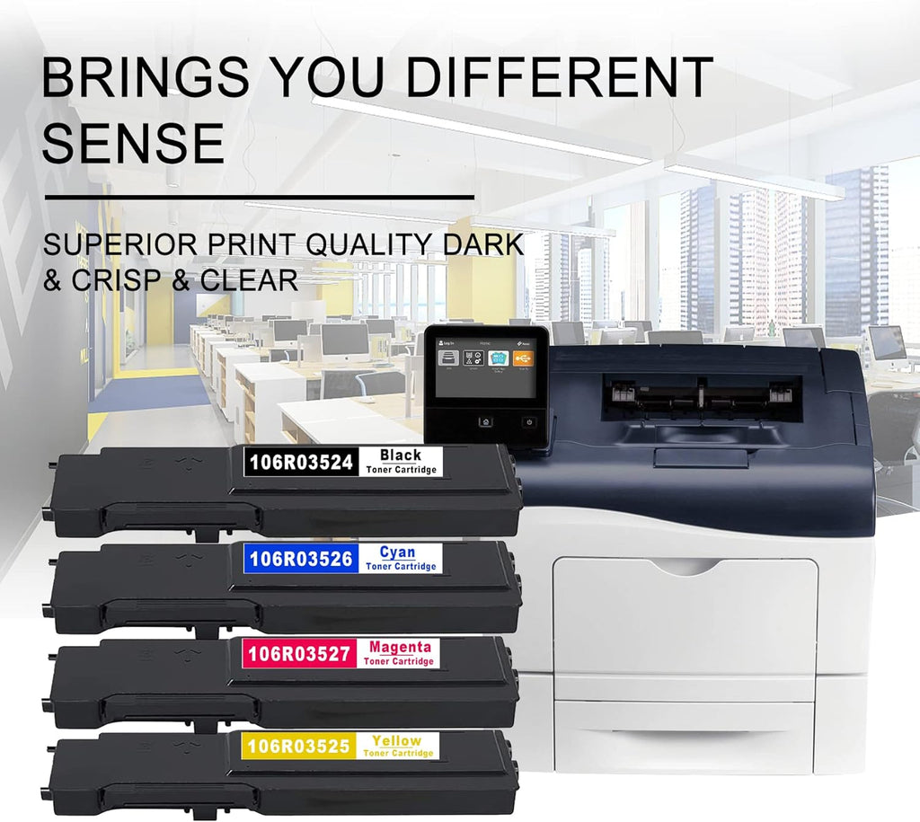 6 PK Toner Cartridge Replacement for Xerox C400 C405 Printer H39351