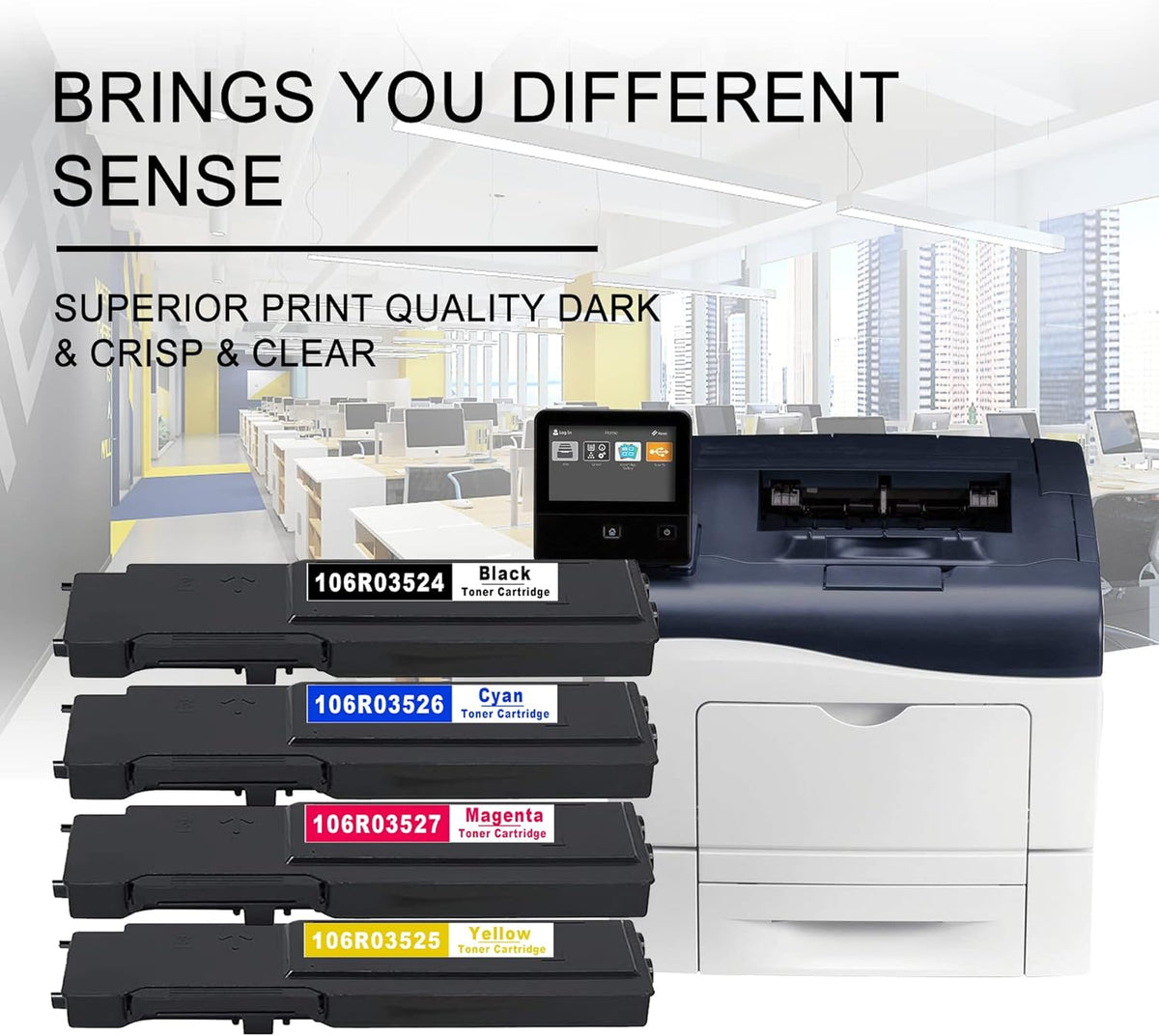 6 PK Toner Cartridge Replacement for Xerox C400 C405 Printer H39351