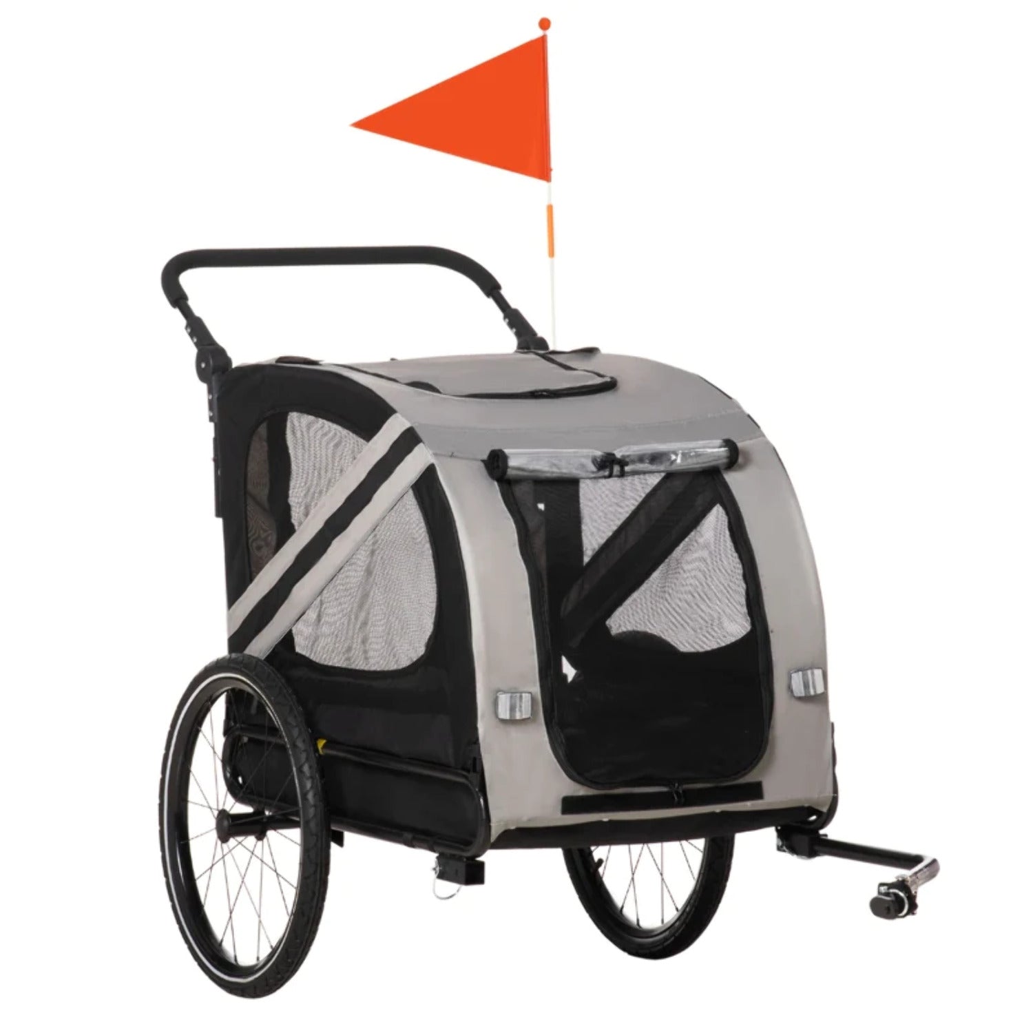 Dog Bike Trailer Stroller with Reflector Flag Y1006