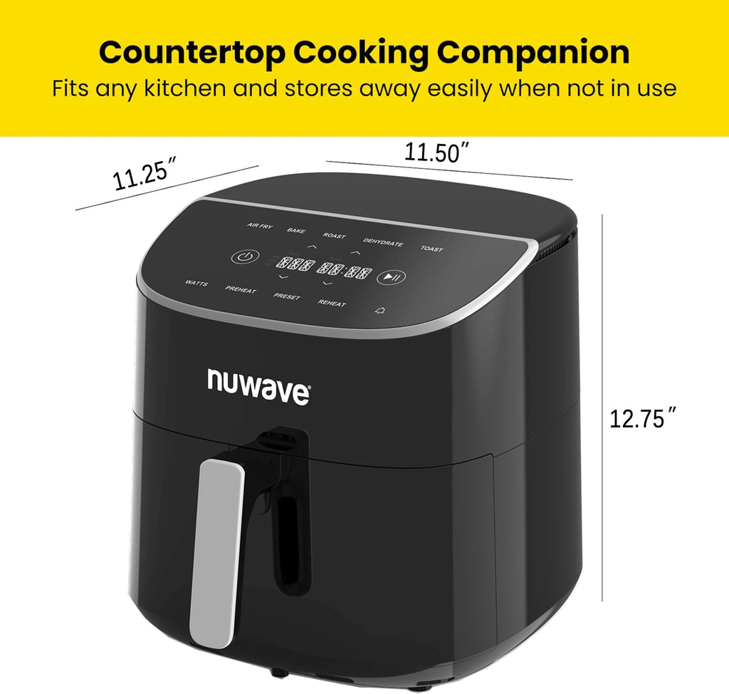 Black 8QT Digital Touchscreen Airfryer J834588