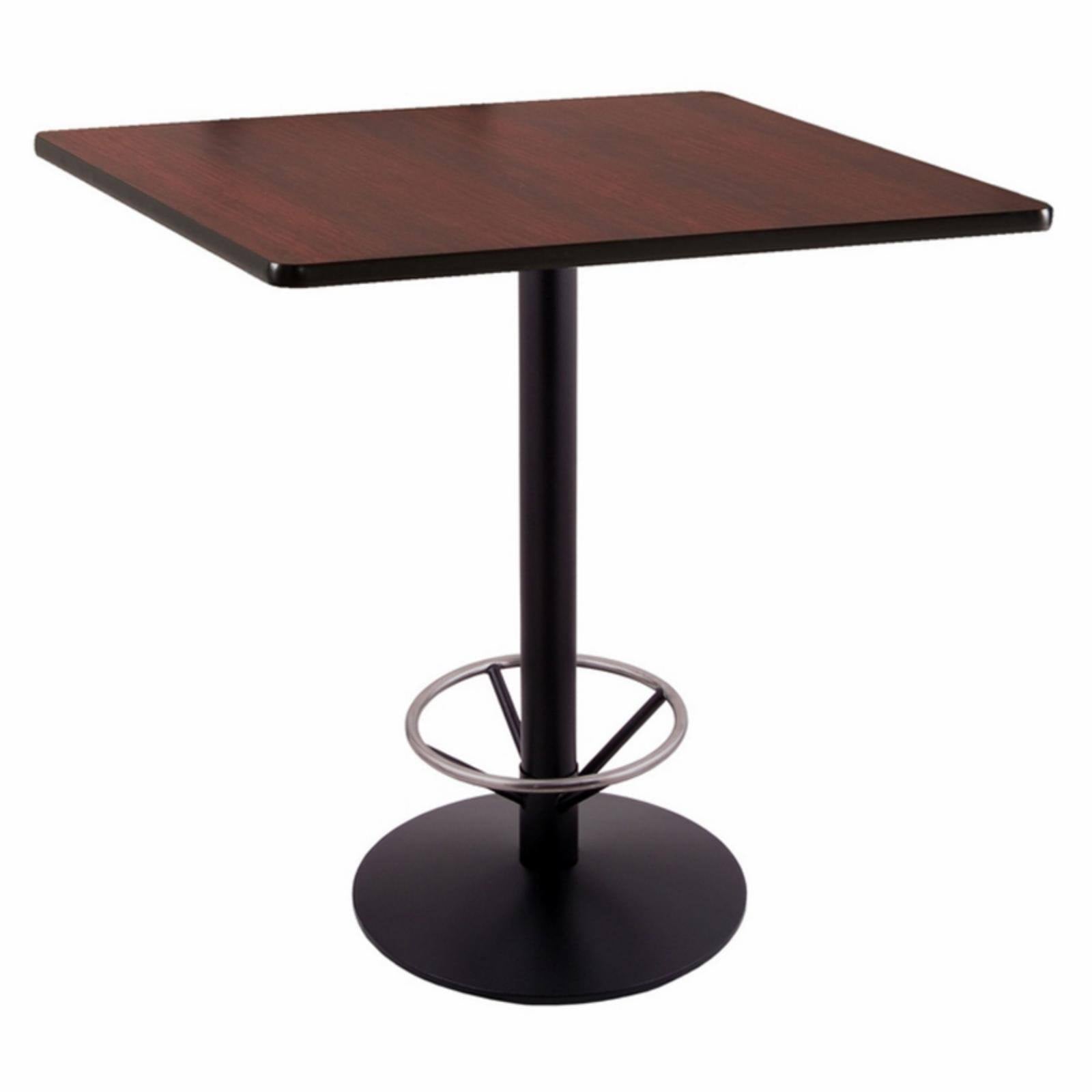 Black Square Top Table with Foot Ring P550