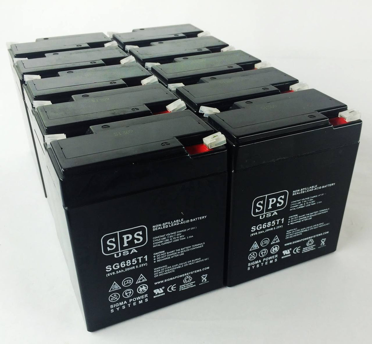 6V 8.5 Ah Replacement Battery (10 Pack) E7665