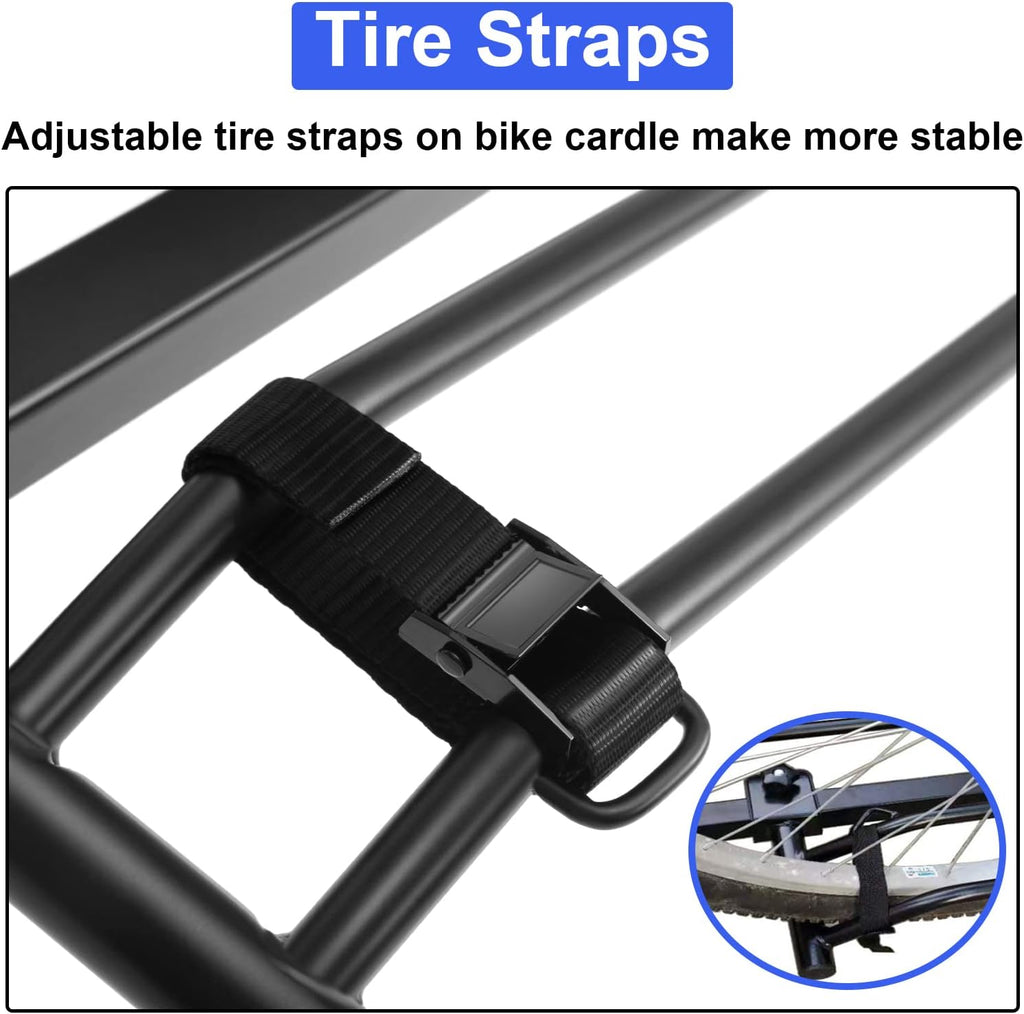 Hitch Mount Bike Rack, Foldable 2 Tray Bicycle Rack L16974