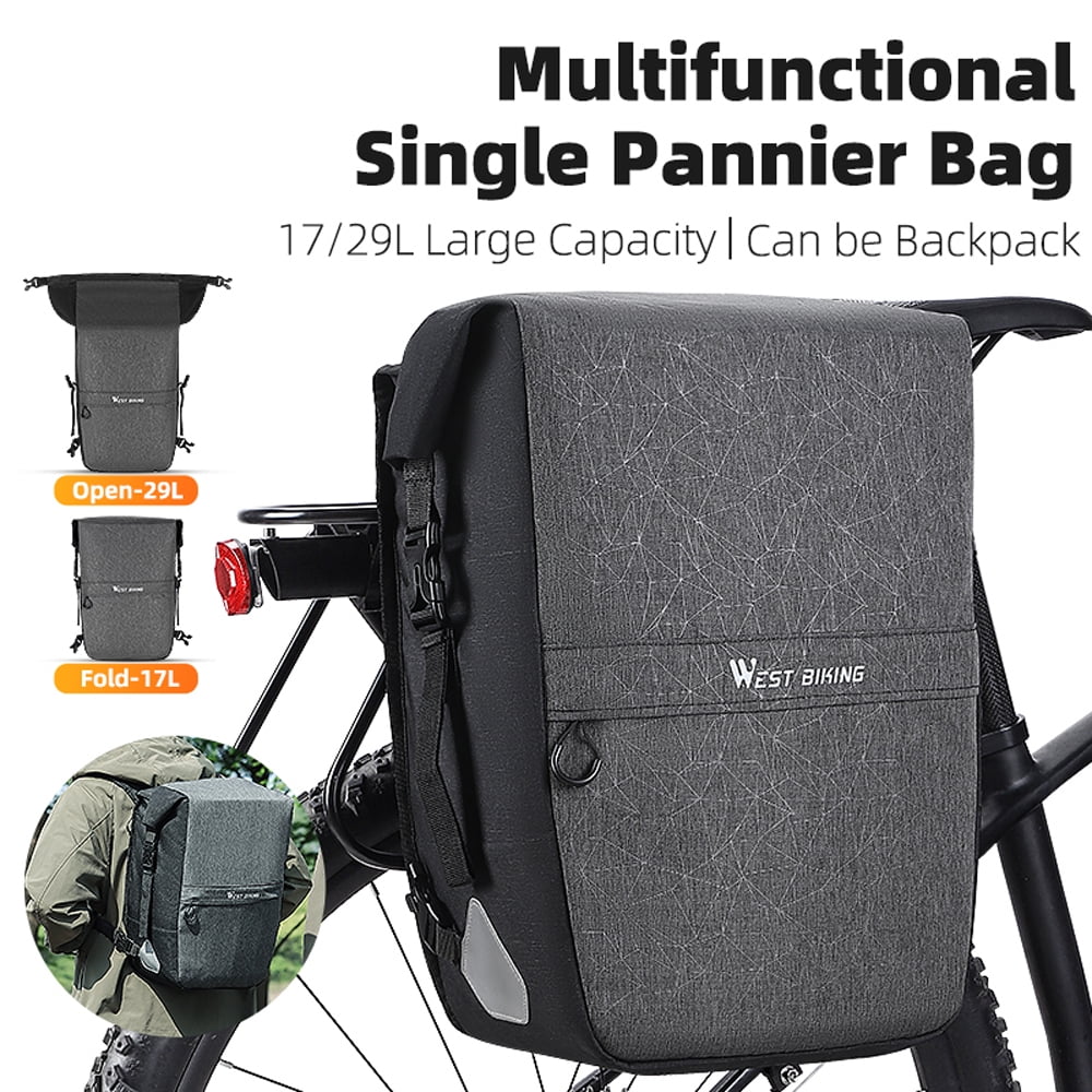 Expandable Bike Rear Storage Bag Backpack D896566