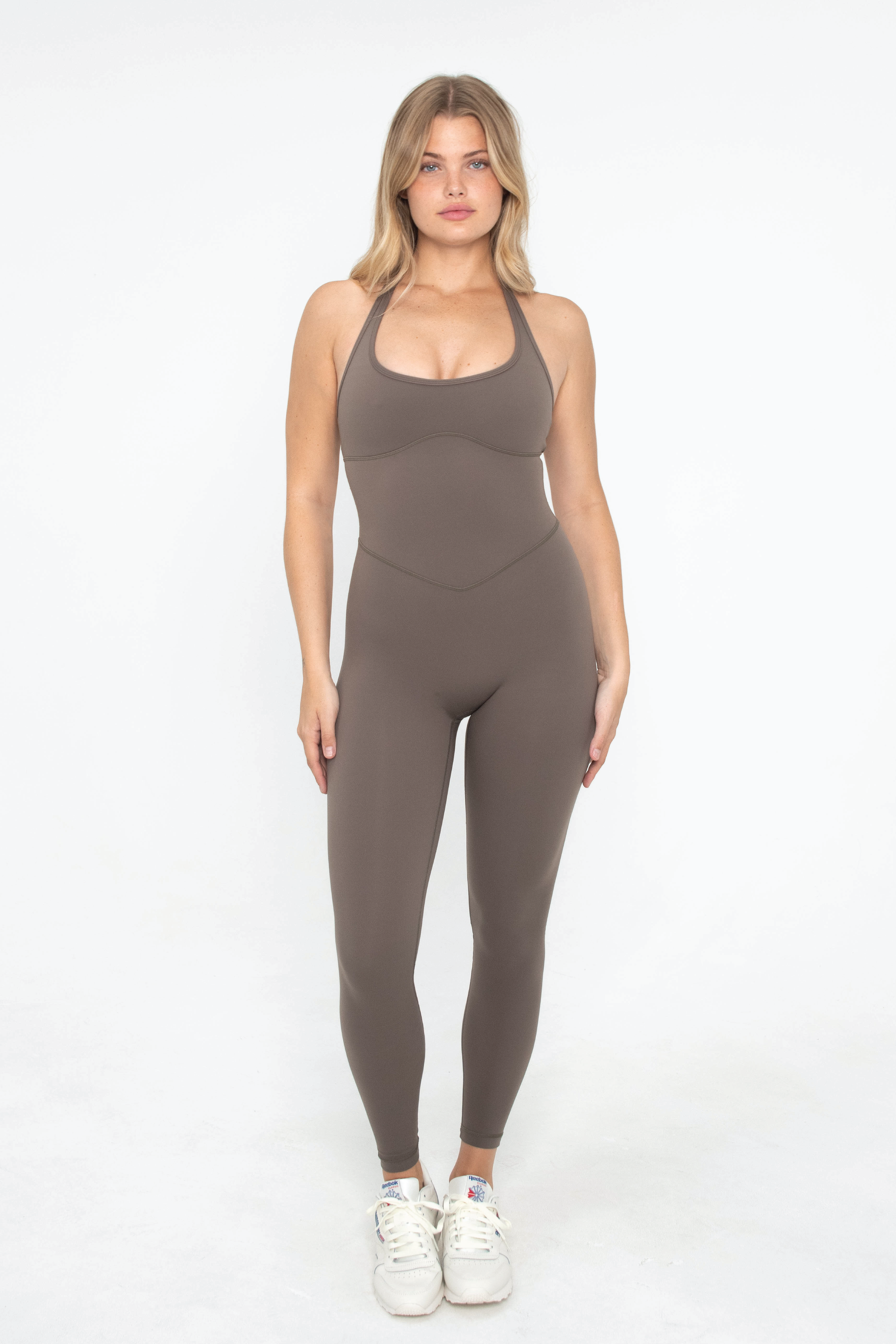 Halter Onesie - Walnut